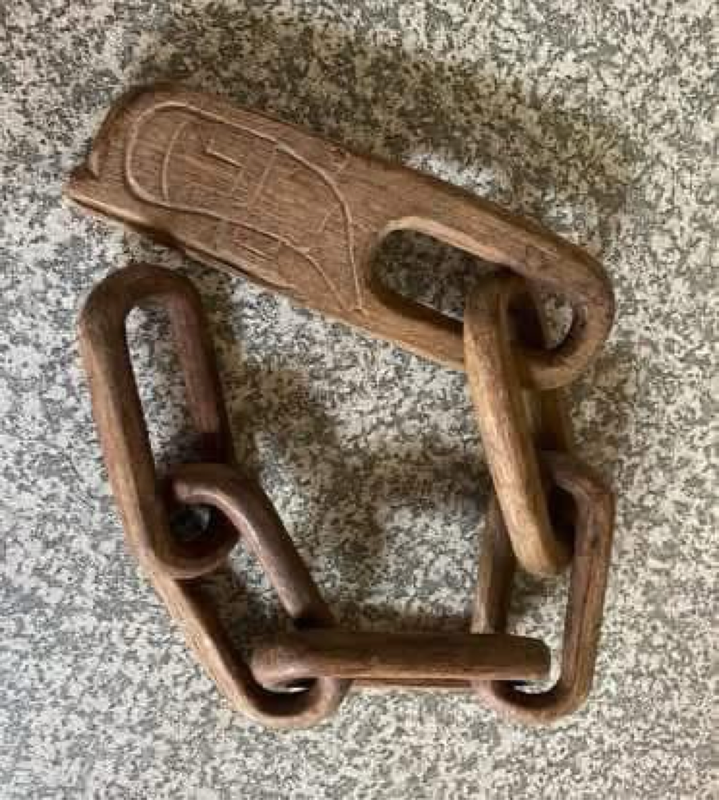Hand carved wood chain