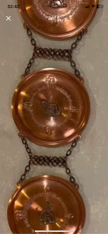 vintage real copper African wall hanging.