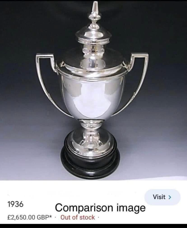 Vintage silver plate trophy