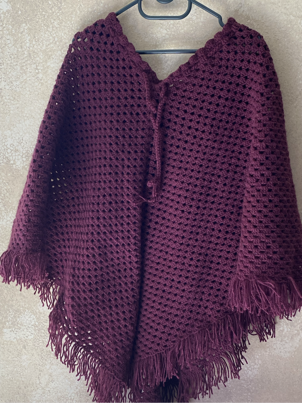 Custom made wool poncho