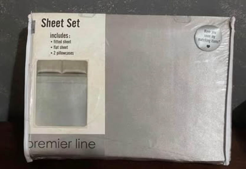 Silver double bed satin sheet packs