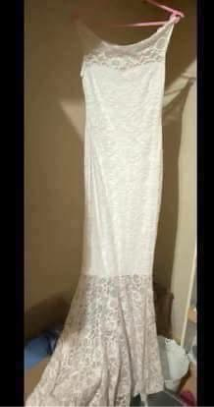 Imported white off the shoulder mermaid dress