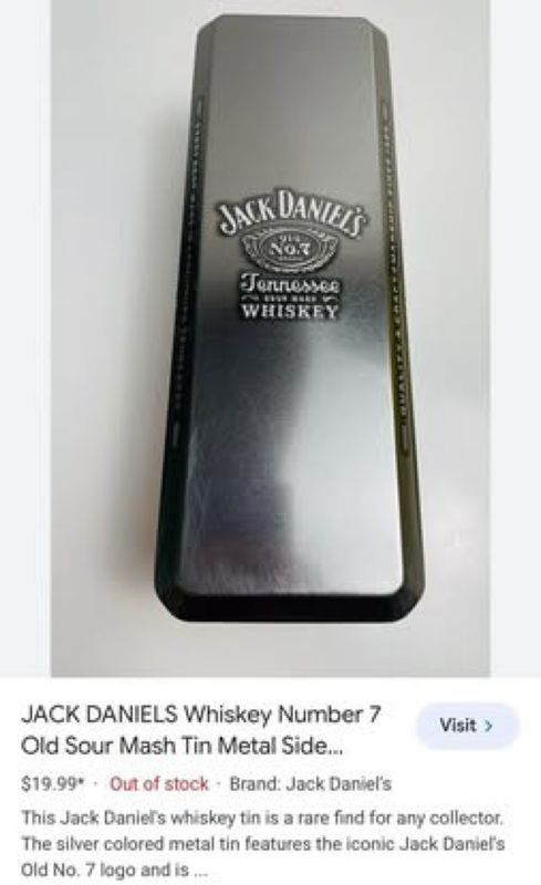 Bar display tins  / cans