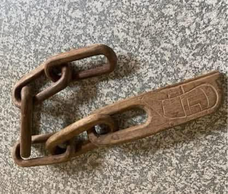 Hand carved wood chain