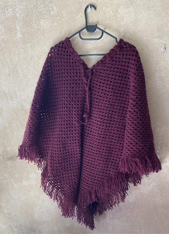 Custom made wool poncho