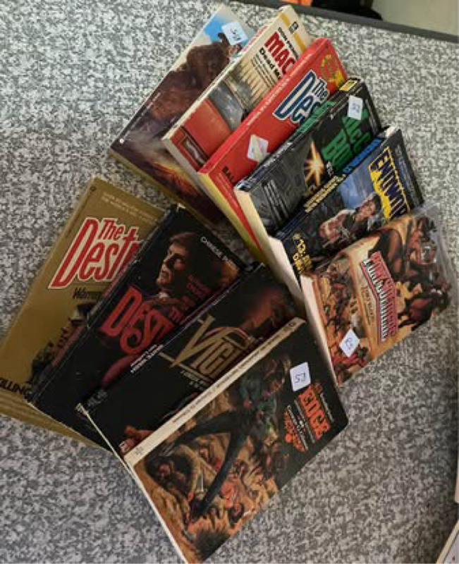 Ten collectors edition softcover books - reading books: Destroyer, Edge, Pony Soldiers