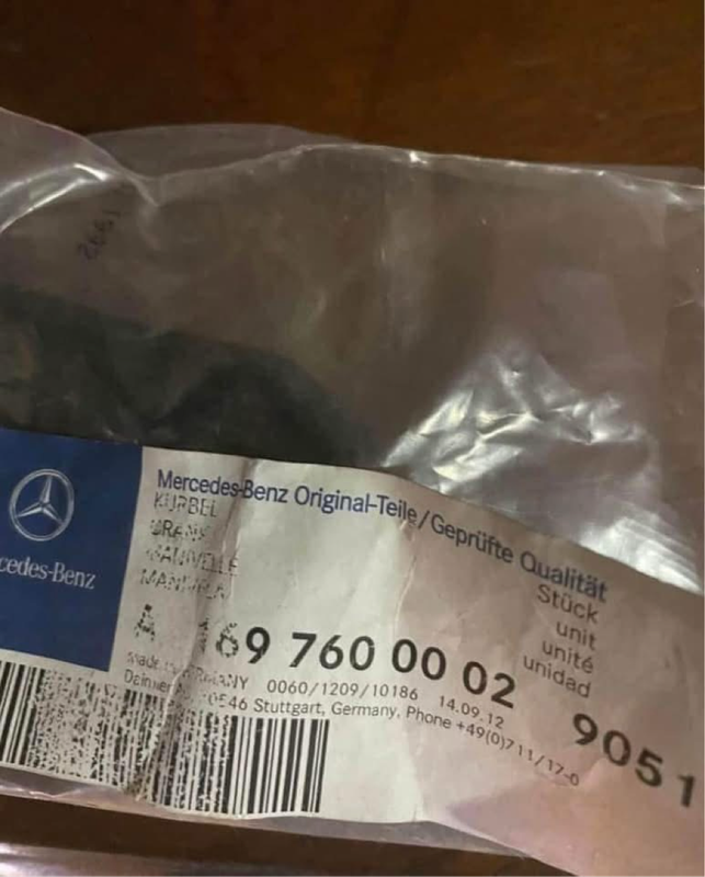 Mercedes Benz original window winder or crank. Brand new as was bought but never used.