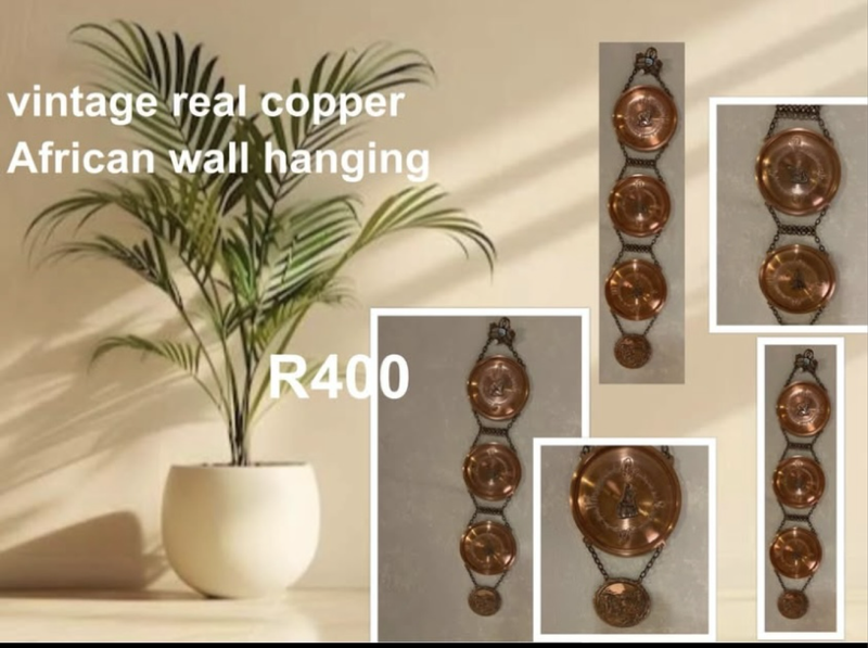 vintage real copper African wall hanging.
