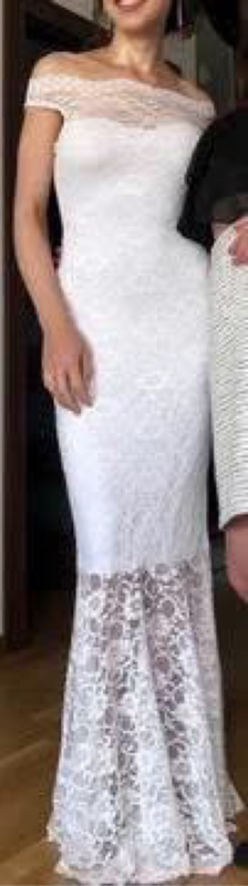 Imported white off the shoulder mermaid dress