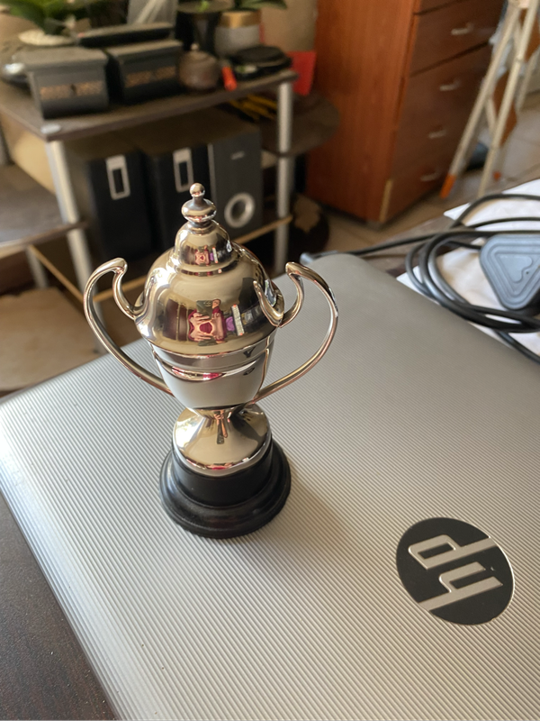 Vintage silver plate trophy