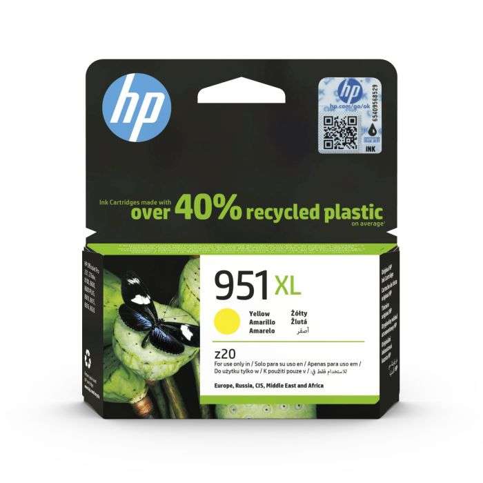 Original HP 951XL High Yield Yellow Original Ink Cartridge (Yields: 1500 pages). CN048AE