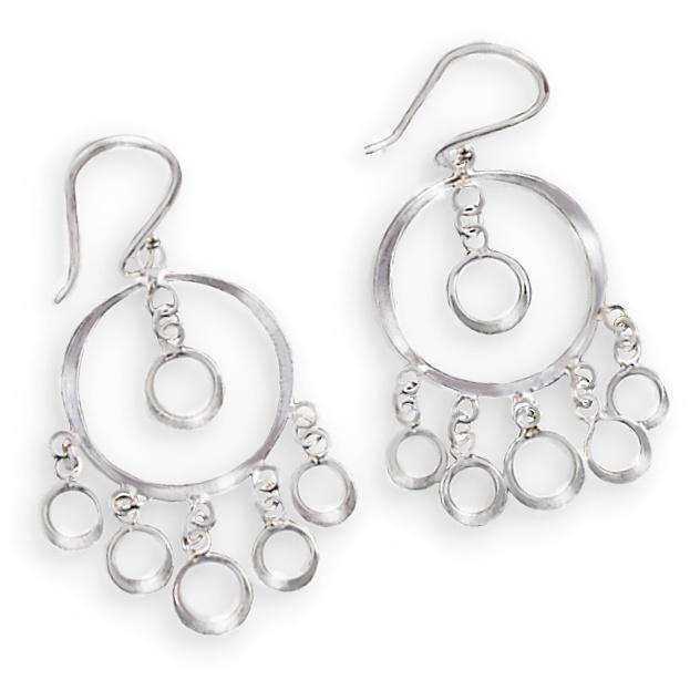 Dainty Chandelier Style made in Solid .925 Sterling Silver Drop Dangle Earrings