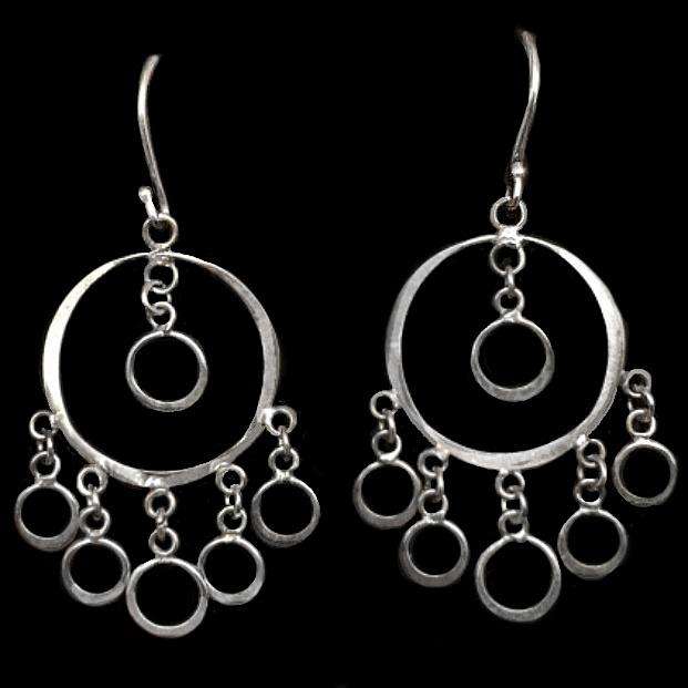 Dainty Chandelier Style made in Solid .925 Sterling Silver Drop Dangle Earrings