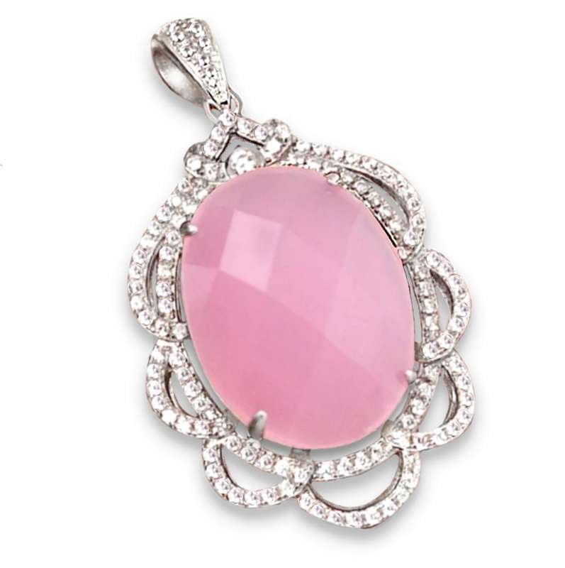 Turkey- Istanbul 15.68 cts Chalcedony White Topaz set in Solid .925 Sterling Silver Ring Size 8 / Q