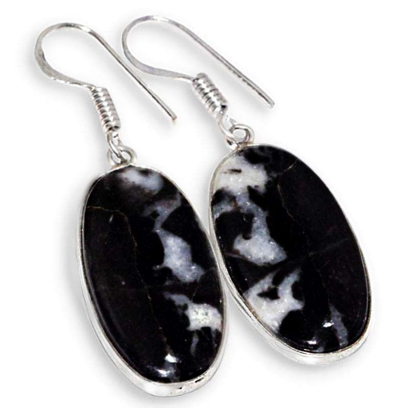 Handmade Natural White Buffalo Turquoise Oval Gemstone set in .925 Sterling Silver Plated Handmade E