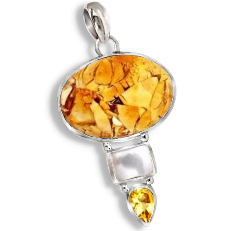 Natural Mookaite Oval Shape Gemstone set in .925 Sterling Silver Handmade Earrings