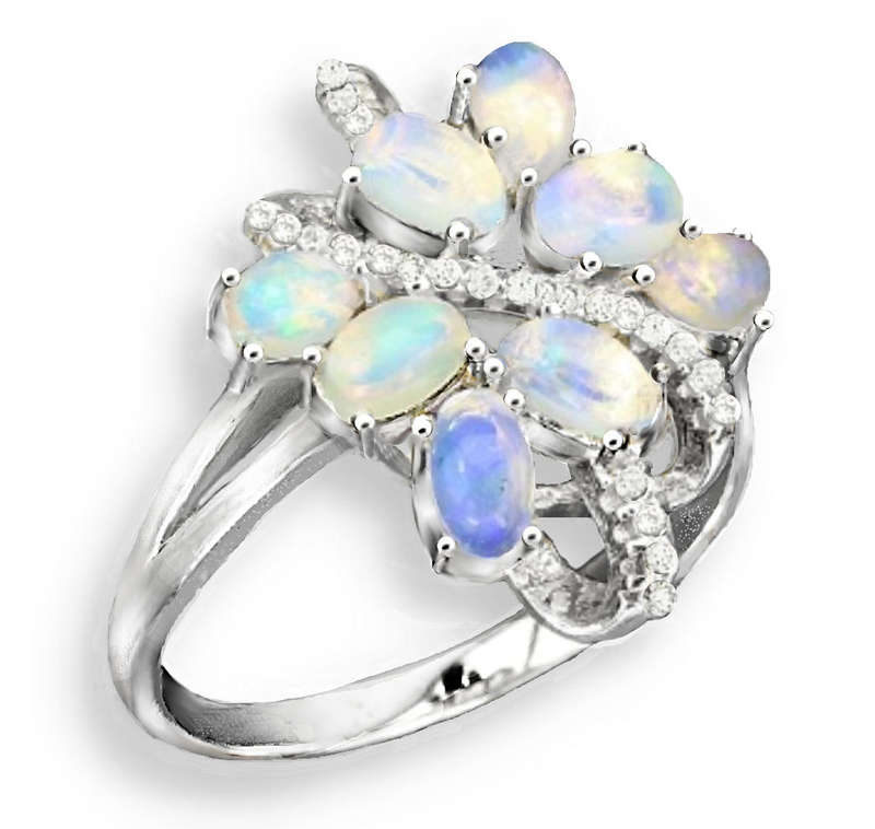 Authentic 19.62 Cts Ethiopian Fire Opal Cz Gemstone set in Solid .925 Sterling Ring Size 9 or R1/2