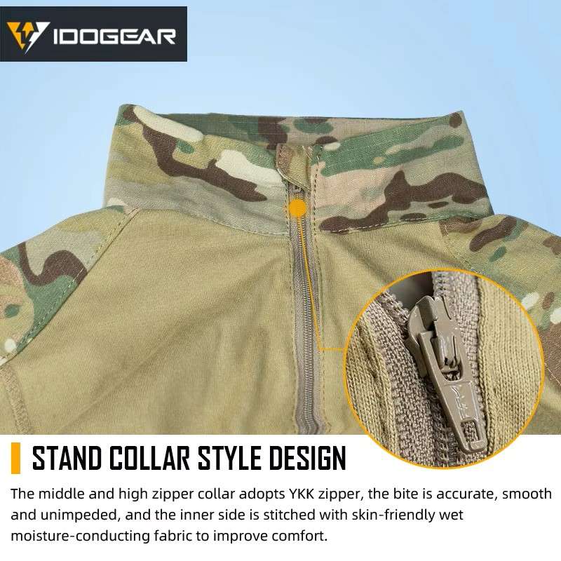 IDOGEAR Men G4 Multicam Tactical Uniform including Knee and Elbow Pads XXL (Latest Generation)