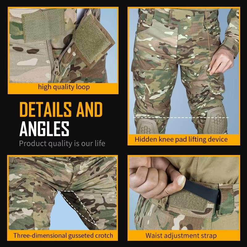 IDOGEAR Men G4 Multicam Tactical Uniform including Knee and Elbow Pads XXL (Latest Generation)