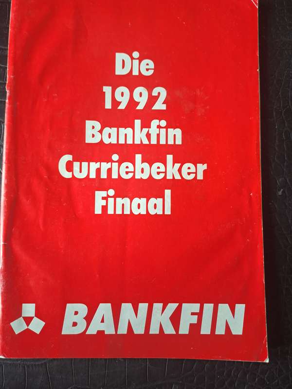 Rugby programme Transvaal v Natal Currie Cup Final Ellis Park 12 Sept 1992. See condition below