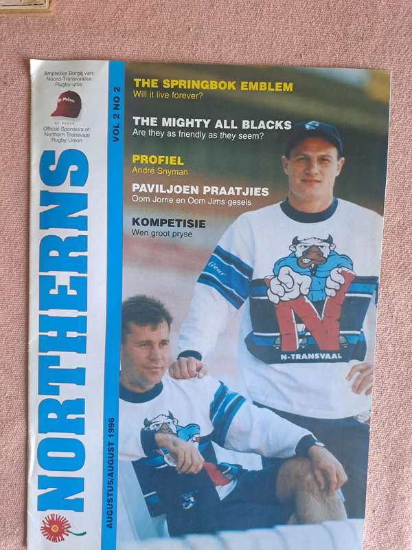 Rugby magazine "Northerns" Vol. 2 No. 2 August 1996