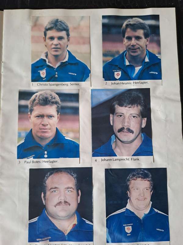 Rugby collectors' album. Complete with all 24 pictures of 1989 Northern Transvaal players
