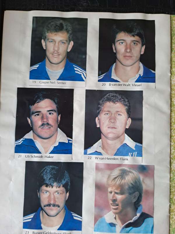 Rugby collectors' album. Complete with all 24 pictures of 1989 Northern Transvaal players