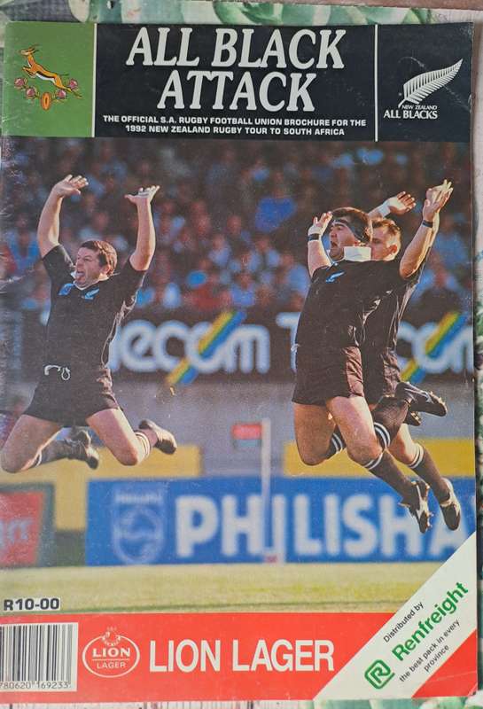 Rugby brochure 1992 All Blacks to SA Pre-tour brochure 46 pages Pen pictures etc