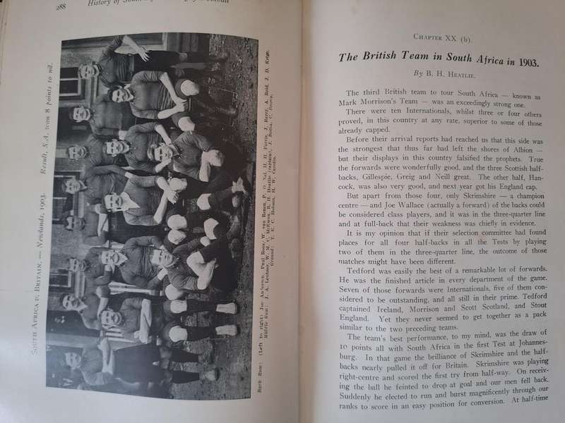 Rugby book "History of South African Rugby Football, 1933 "The bible of early SA rugby" h/c 736 pp