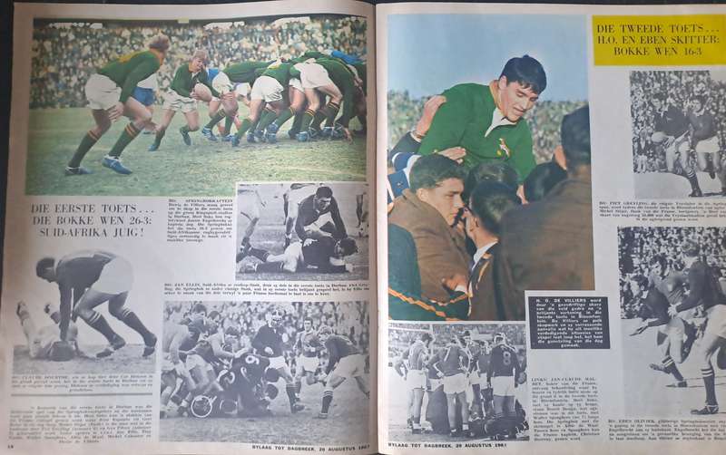 Rugby insert to Fleur magazine. 1967 French to SA 8 pp