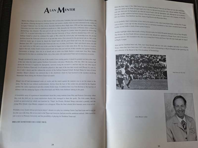 Rugby brochure A Homage to Springbok Rugby Biographical sketches of 10 Jewish Springboks SCARCE 32pp