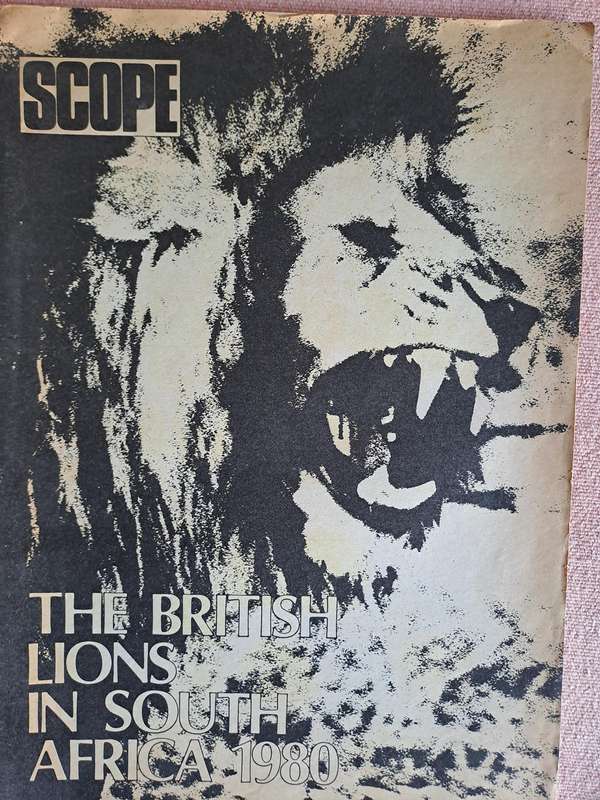 Rugby Scope magazine insert British & Irish Lions to SA 1980 pp 16