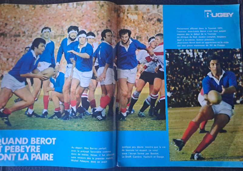 Rugby magazine Miroir du Rugby July 1971 French 46 pp on 1971 France tour to SA VERY SCARCE IN SA
