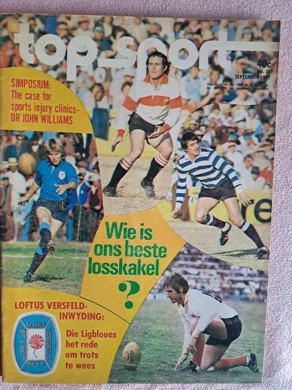 Sport Magazine incl rugby Topsport September 1977