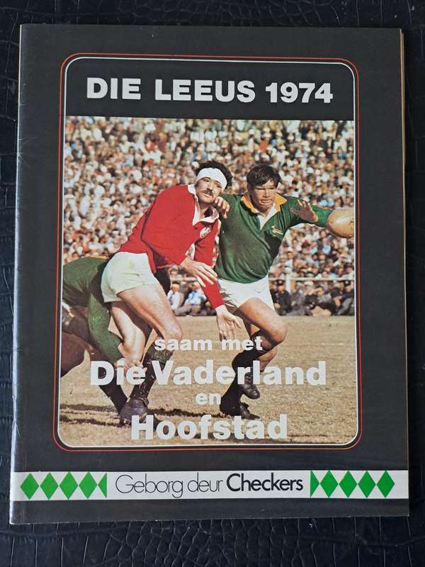 Rugby brochure Photo report of 1974 British & Irish Lions tour to SA 54 pp Excellent condition