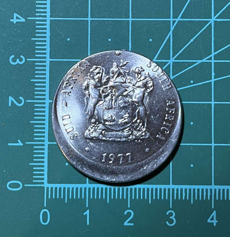 1977 R1 South Africa - Error coin