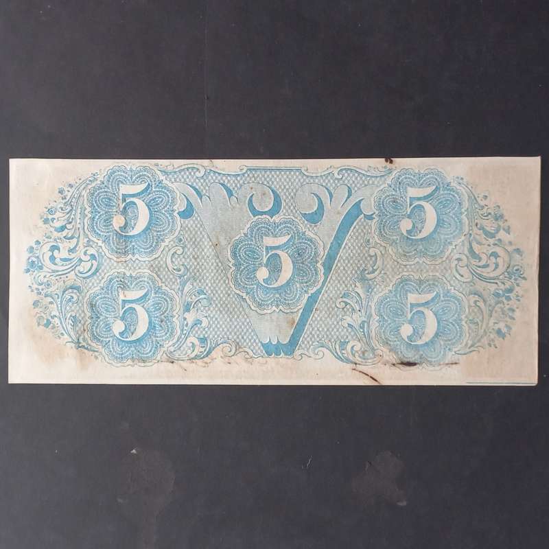 The Confederate States of America - Civil War $5 Banknotes of 1863/64