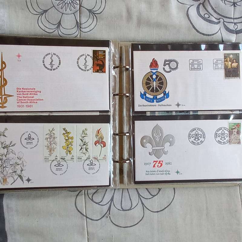 FDC Album - 20 Double-sided Album Pages - Includes RSA FDC's, Comms & Flight Covers