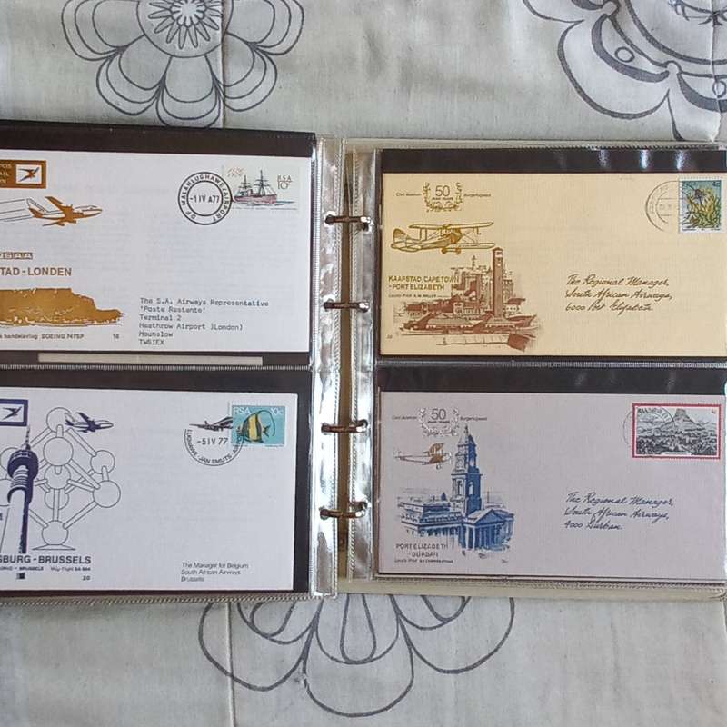 FDC Album - 20 Double-sided Album Pages - Includes RSA FDC's, Comms & Flight Covers