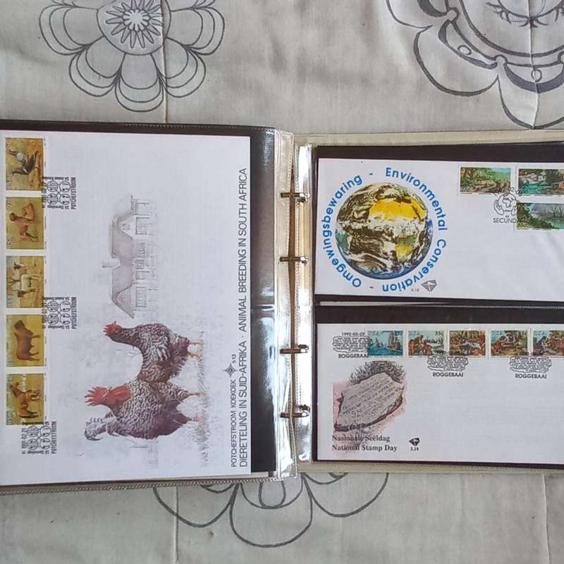 FDC Album - 22 Double-sided Album Pages - Includes RSA FDC's