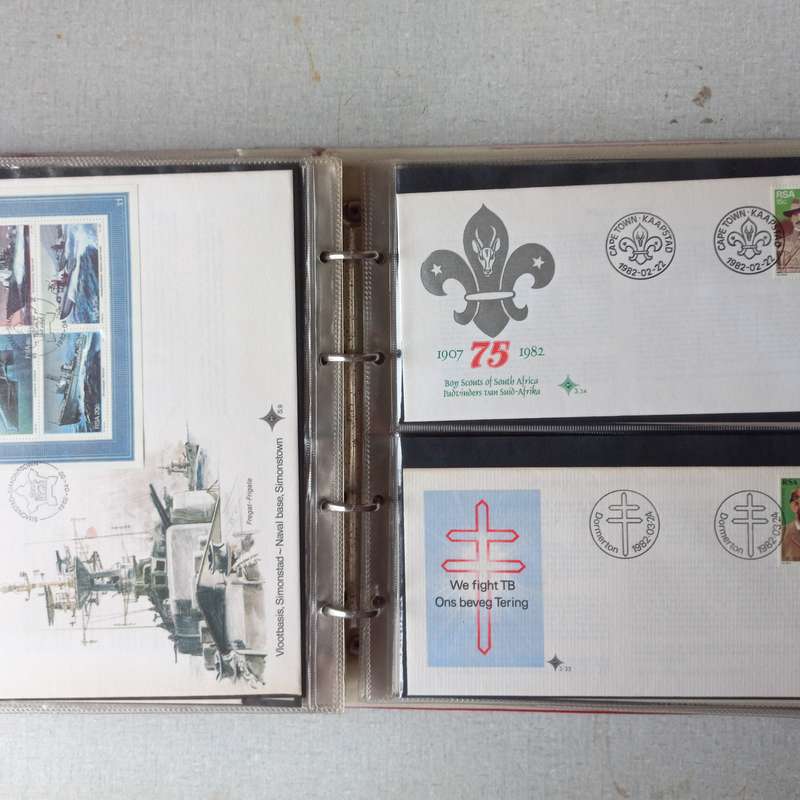 FDC Album - 20 Double-sided Album Pages - Includes RSA FDC's, Comms & DS Cards