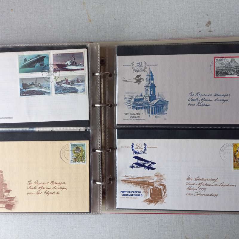 FDC Album - 20 Double-sided Album Pages - Includes RSA FDC's, Comms & DS Cards