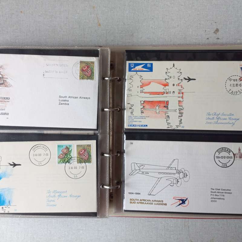 FDC Album - 20 Double-sided Album Pages - Includes RSA FDC's, Comms & DS Cards