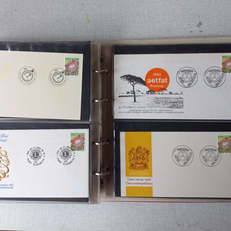 FDC Album - 20 Double-sided Album Pages - Includes RSA FDC's, Comms & DS Cards