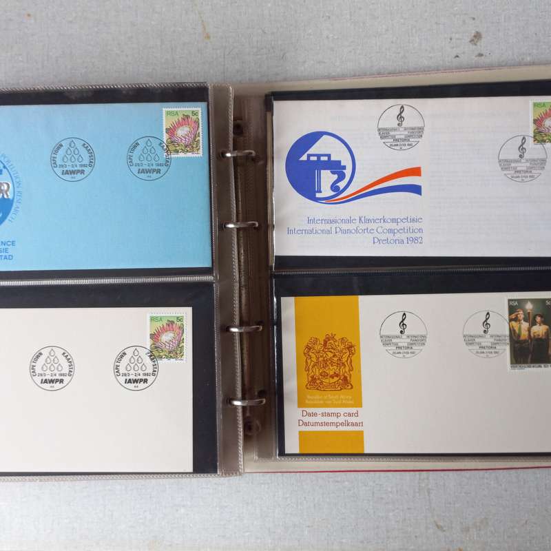 FDC Album - 20 Double-sided Album Pages - Includes RSA FDC's, Comms & DS Cards