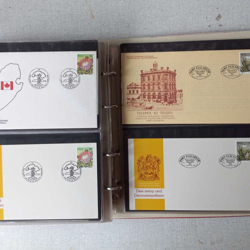FDC Album - 20 Double-sided Album Pages - Includes RSA FDC's, Comms & DS Cards