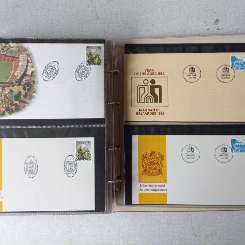 FDC Album - 20 Double-sided Album Pages - Includes RSA FDC's, Comms & DS Cards