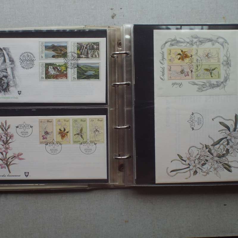 FDC Album - 20 Double-sided Album Pages - Includes Venda FDC's, Collectors Cards