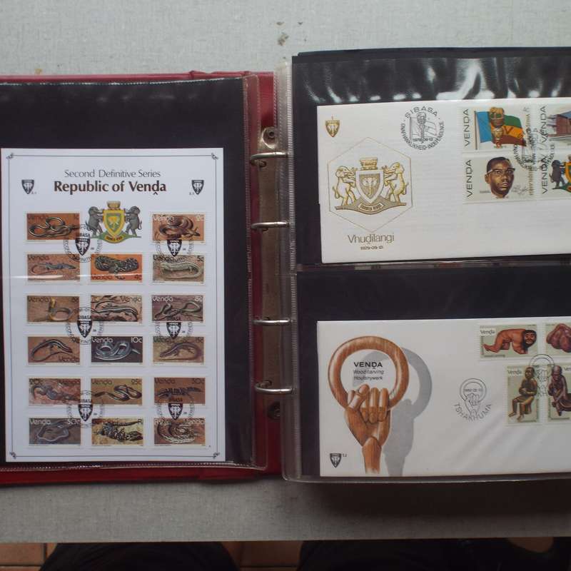 FDC Album x 2 - 50 Double-sided Album Pages - Includes Venda FDC's, Cards