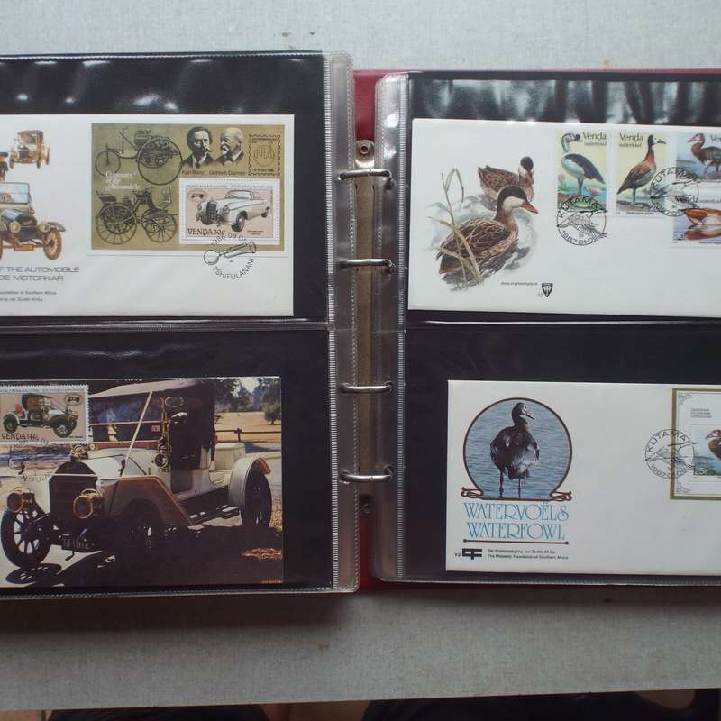 FDC Album x 2 - 50 Double-sided Album Pages - Includes Venda FDC's, Cards